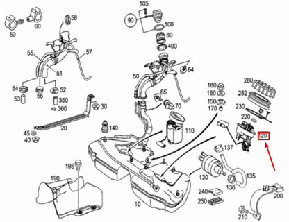 NEW MERCEDES-BENZ C W203 FUEL LEVER SENSOR A2034703041 ORIGINAL