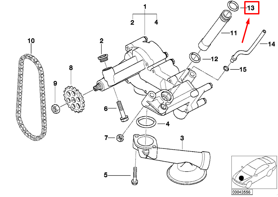 new bmw x5 e53 engine oil pump seal 11421288890 1288890 original