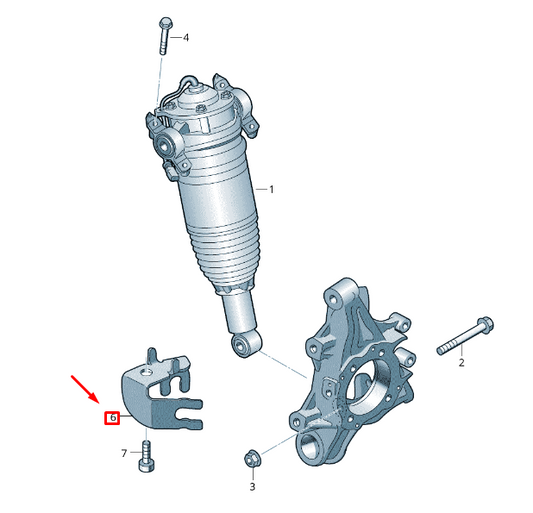 new vw touareg 7p rear right air spring damper cable holder 7p0616248a original