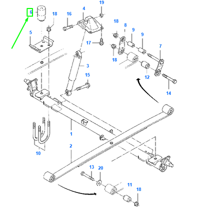 new ford escort mk6 rear spring bump stop 83bb-5k570-db 6176933 original