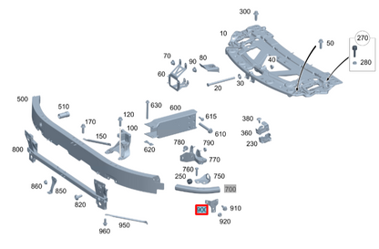 new mb sl r232 front reinforcement left lower bracket a2326215500 original
