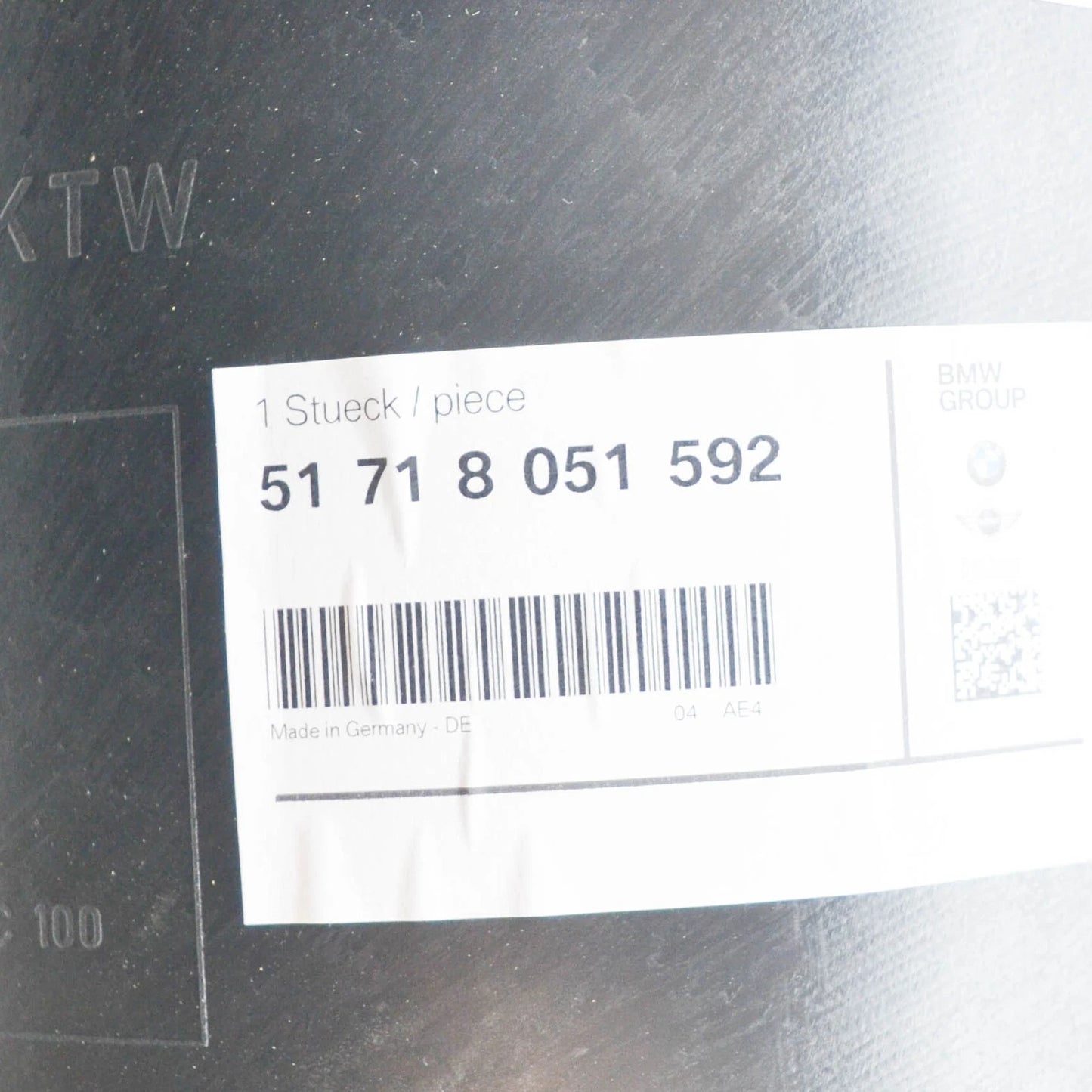 NEW BMW 1 M COUPE E82 FRONT RIGHT WHEEL HOUSING BOTTOM COVER 51718051592