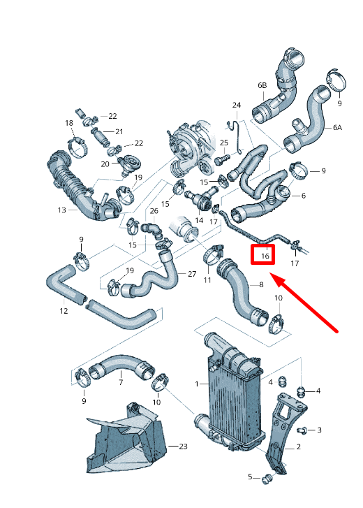 NEW AUDI A8 D3 VACUUM SYSTEM HOSE N10196503 ORIGINAL