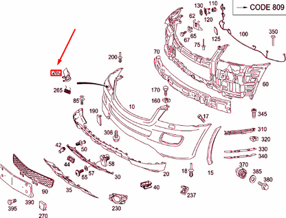 NEW MERCEDES-BENZ GL X164 LEFT HEADLAMP WASHER COVER CAP A16488527229999