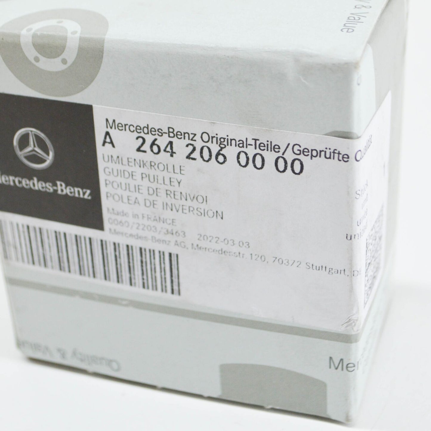 NEW MERCEDES-BENZ CLS C257 DRIVE BELT GUIDE PULLEY A2642060000 ORIGINAL