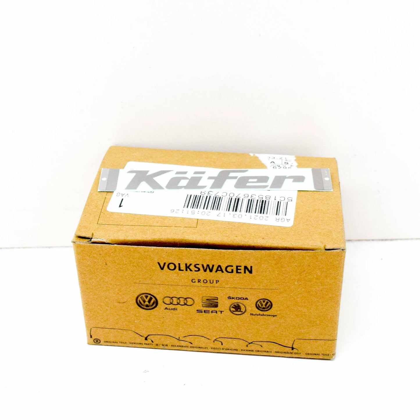 NEW VOLKSWAGEN BEETLE A5 HIGH CHROME KAEFER INSCRIPTION 5C1853670C739