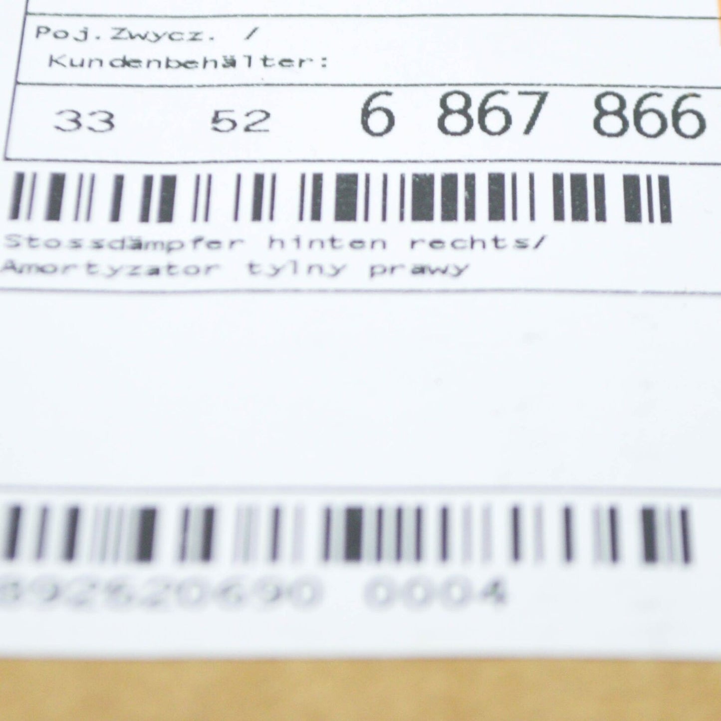 new bmw x5 f15 rear right shock absorber 6867866 33526867866 original