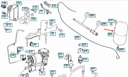 NEW MERCEDES-BENZ S W221 AIR SUSPENSION VACUUM TANK A2213200015 ORIGINAL