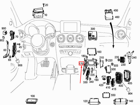 new mercedes-benz c coupe c205 powertrain control unit mount a2135400140
