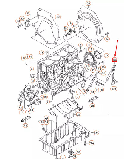NEW AUDI A4 B7 ENGINE OIL DIPSTICK GUIDE FUNNEL 06B103663G ORIGINAL