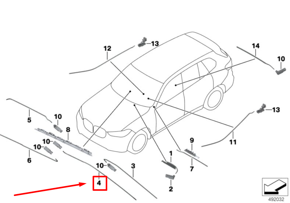 new bmw f06 rightg instrum.panel fibre-optic conduc. 63316995243 6995243