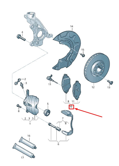 NEW VW CADDY IV SA MK6 FRONT BRAKE PADS 2K5698151C