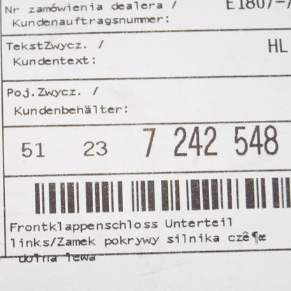 NEW BMW 2 F22 LEFT SIDE BONNET LOCK 51237242548 7242548 ORIGINAL