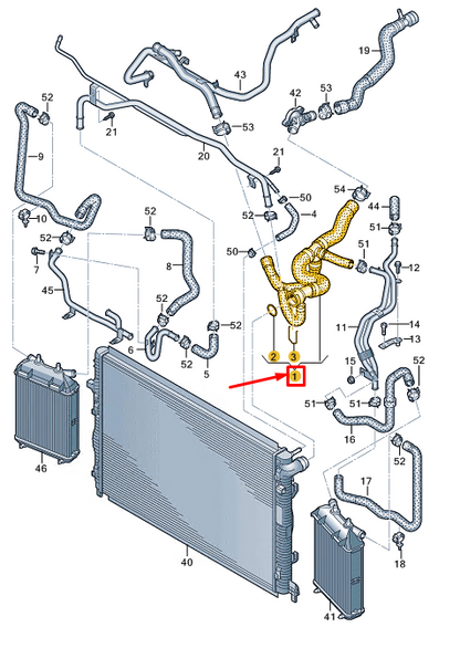 new audi a3 8y coolant hose with quick release coupling 8v0122101c original