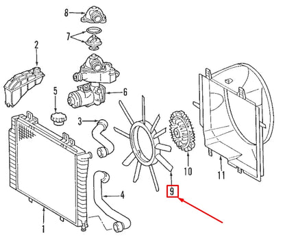 NEW MERCEDES-BENZ E W210 FAN BLADE A6062000123 ORIGINAL