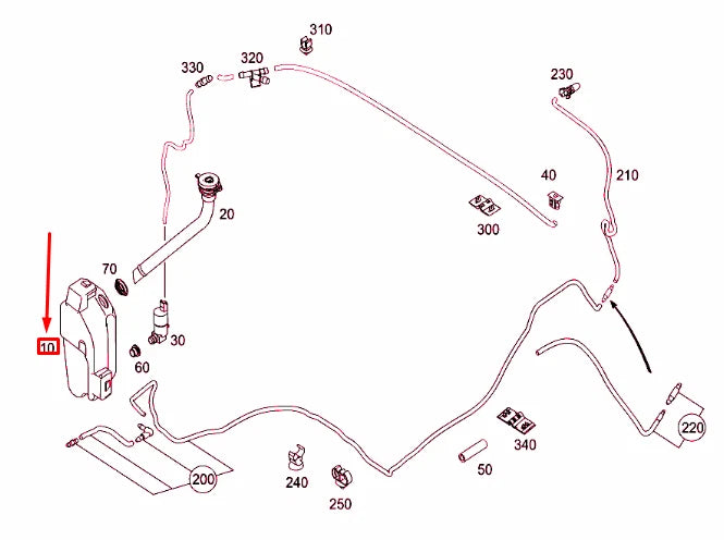 NEW MERCEDES-BENZ CITAN W415 WASHER FLUID TANK A4158690020 ORIGINAL