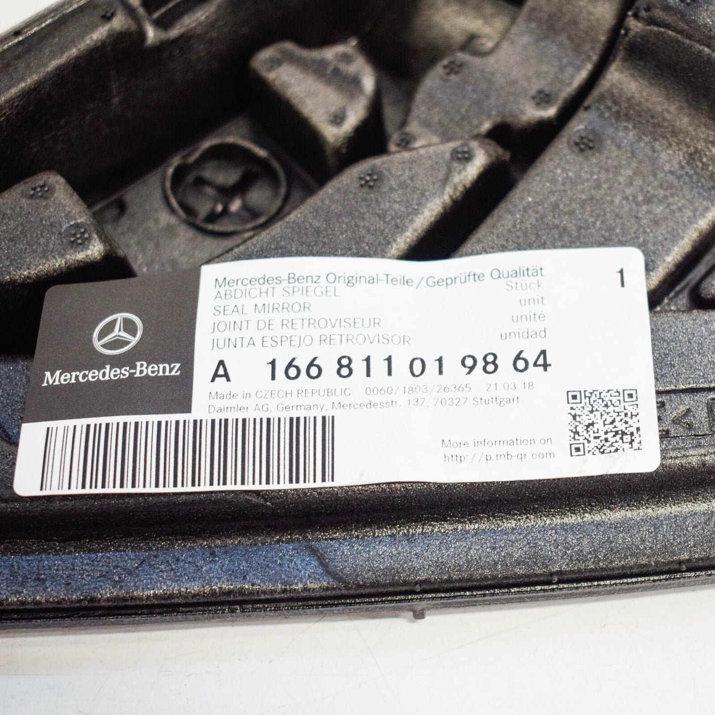 NEW MERCEDES BENZ GLS X166 LEFT MIRROR SEAL A1668110198 64 ORIGINAL