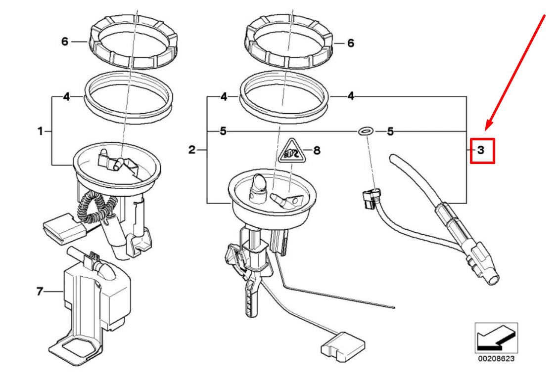 NEW BMW 3 E46 FUEL TRANSFER PUMP 6755880 16146755880 ORIGINAL