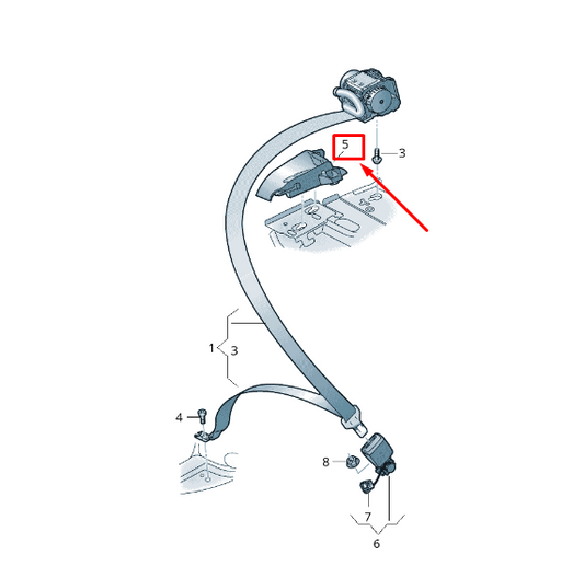 new audi a5 f5 front left seat belt guide 8w6857791rw1 8w6857791 rw1 original