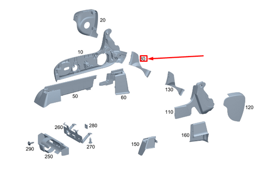 new mb gla h247 front right seat outer adj. cover lhd a24791910009051 original