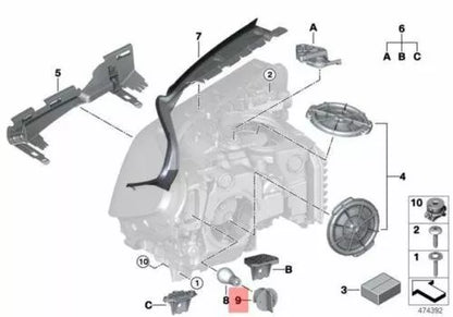 NEW BMW M5 F90 G30 G31 G38 BULB SOCKET TURN INDICATOR 63117410731 7410731