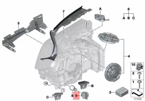 NEW BMW M5 F90 G30 G31 G38 BULB SOCKET TURN INDICATOR 63117410731 7410731
