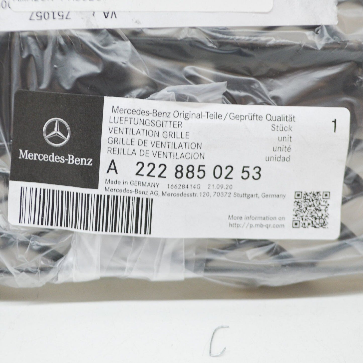 NEW MERCEDES-BENZ S-CLASS W222 FRONT RIGHT BUMPER GRILLE A2228850253 ORIGINAL