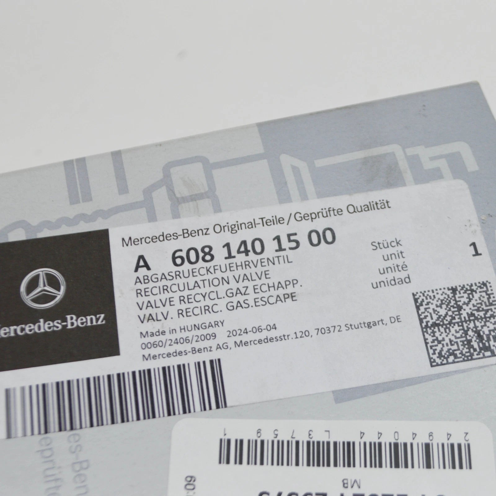 NEW MERCEDES-BENZ A V177 EGR VALVE A6081401500 ORIGINAL