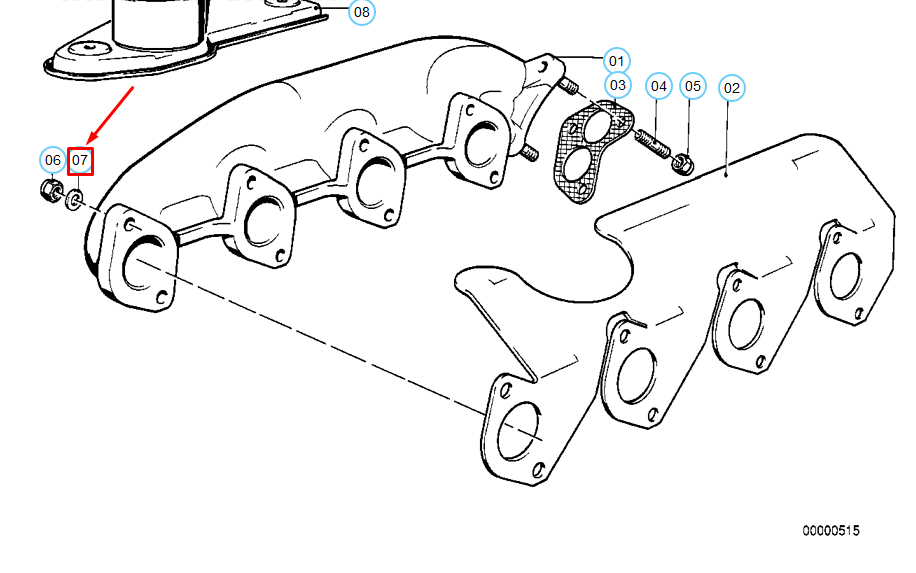 new bmw 3 e30 exhaust manifold washer 11621274378 1274378 original
