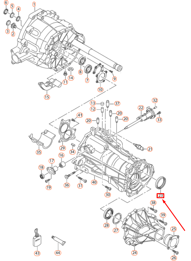 NEW AUDI A4 B8 GEARBOX ROLLER SLEEVE 0B4311373 ORIGINAL