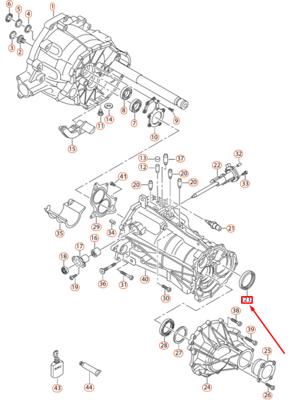 NEW AUDI A4 B8 GEARBOX ROLLER SLEEVE 0B4311373 ORIGINAL