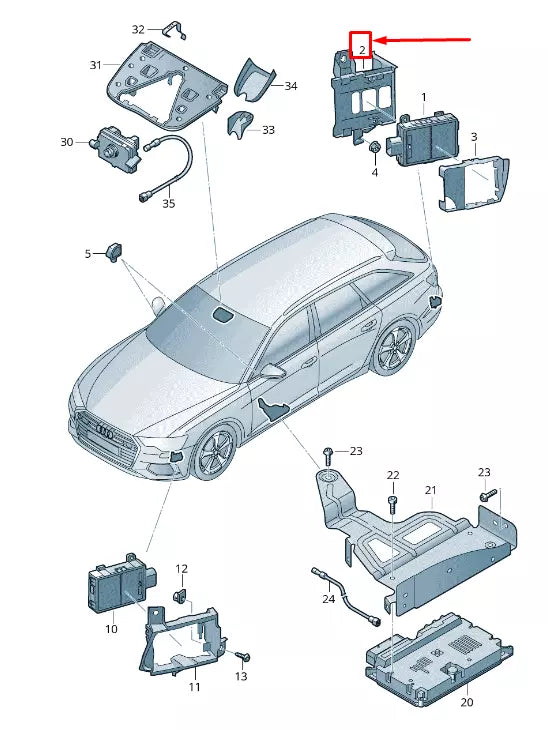 NEW AUDI A6 4A C8 LH LANE CHANGE ASSIST CONTROL UNIT BRACKET 4K0907461A