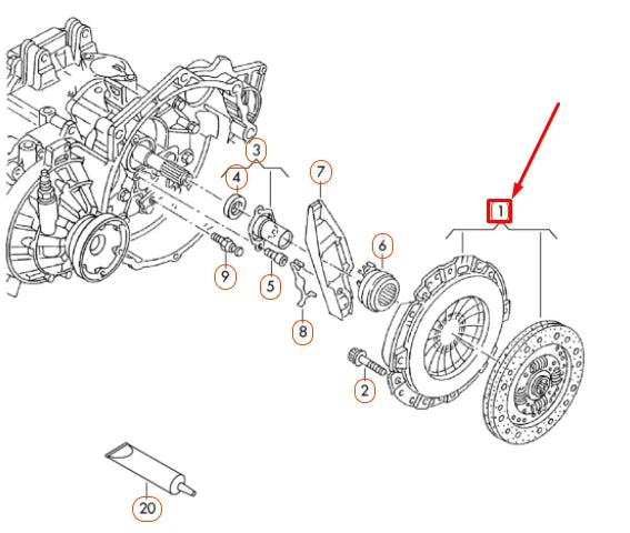 NEW AUDI A3 8V CLUTCH KIT 06K141015F ORIGINAL