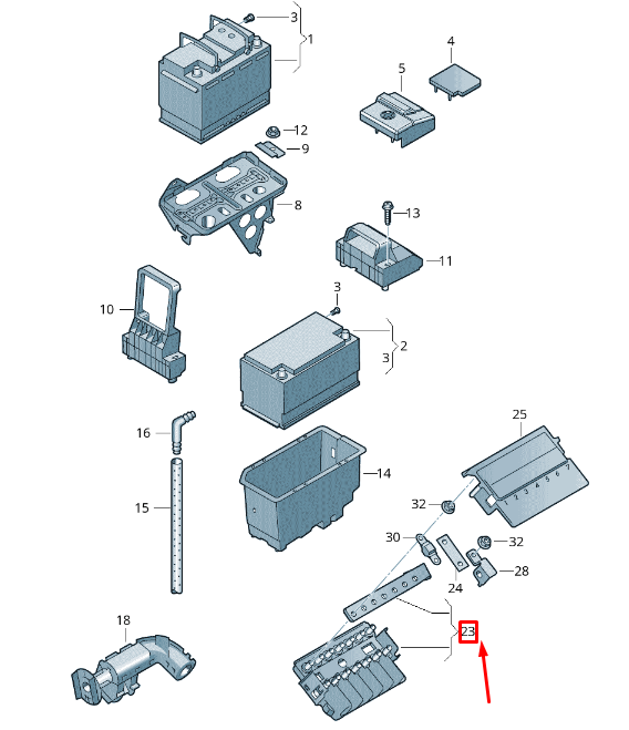 NEW VOLKSWAGEN CRAFTER 2F MK1 BATTERY FUSE SOCKET 2E0937505G ORIGINAL