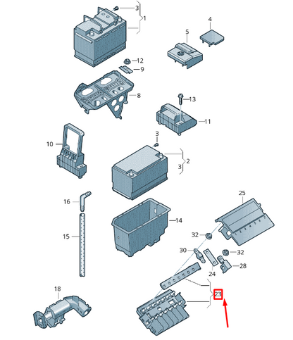NEW VOLKSWAGEN CRAFTER 2F MK1 BATTERY FUSE SOCKET 2E0937505G ORIGINAL