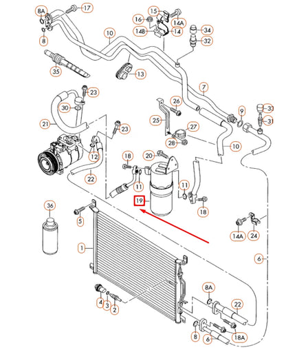 NEW AUDI A8 D3 A/C RECEIVER DRIER 4E0820189Q ORIGINAL