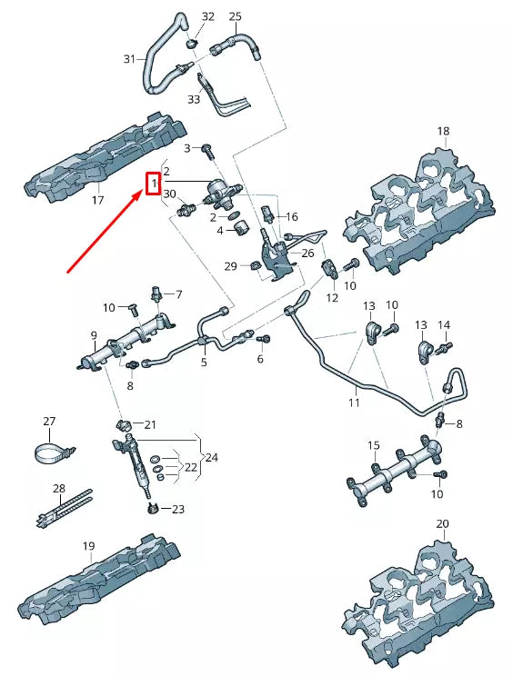 NEW AUDI A4 B9 HIGH PRESSURE FUEL PUMP 06M127026P ORIGINAL