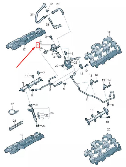 NEW AUDI A4 B9 HIGH PRESSURE FUEL PUMP 06M127026P ORIGINAL