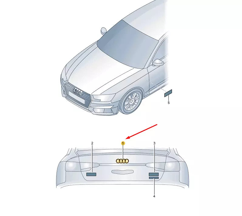 NEW AUDI A4 B9 REAR EMBLEM INSCRIPTION BADGE 8W9853742AT94