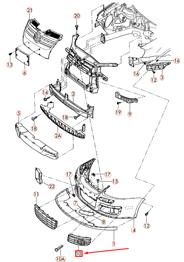 NEW VW JETTA A5 MK5 FRONT LEFT FOG LAMP VENT GRILLE 1K0853665E9B9 ORIGINAL