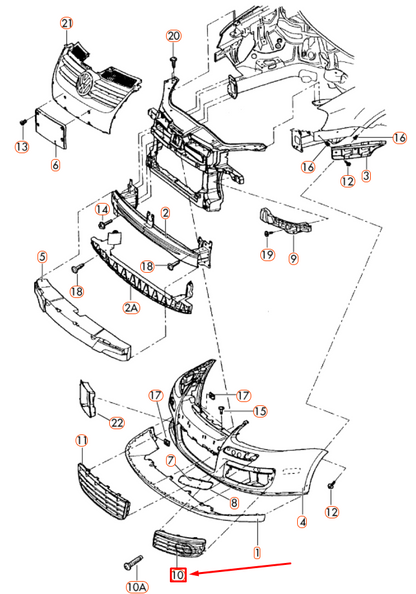 NEW VW JETTA A5 MK5 FRONT LEFT FOG LAMP VENT GRILLE 1K0853665E9B9 ORIGINAL