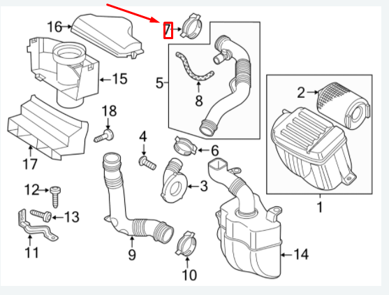new volkswagen beetle a5 engine air duct clamp n90656201 original
