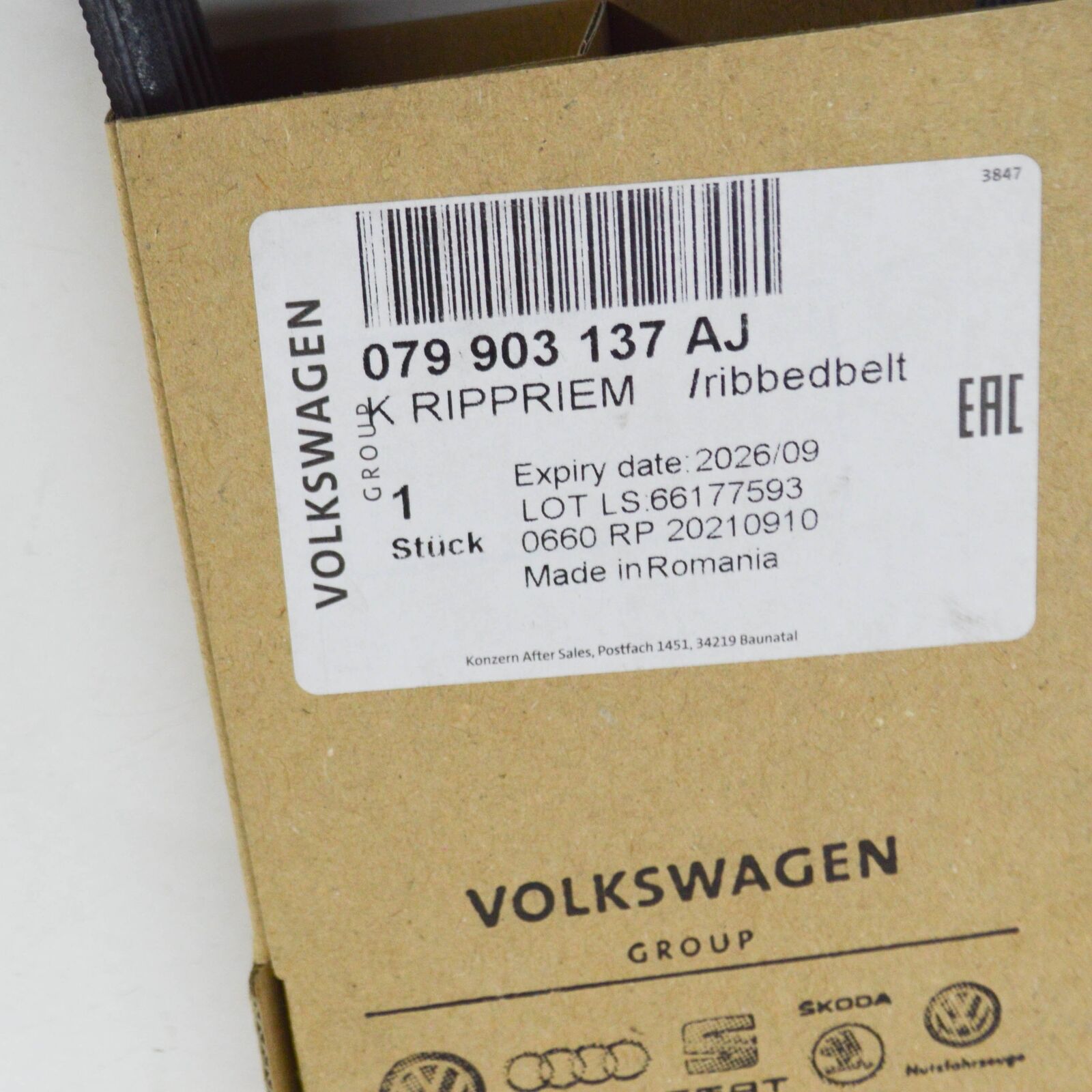 NEW AUDI A6 4G2, C7, 4GC ALTERNATOR STRAP 079903137AJ ORIGINAL