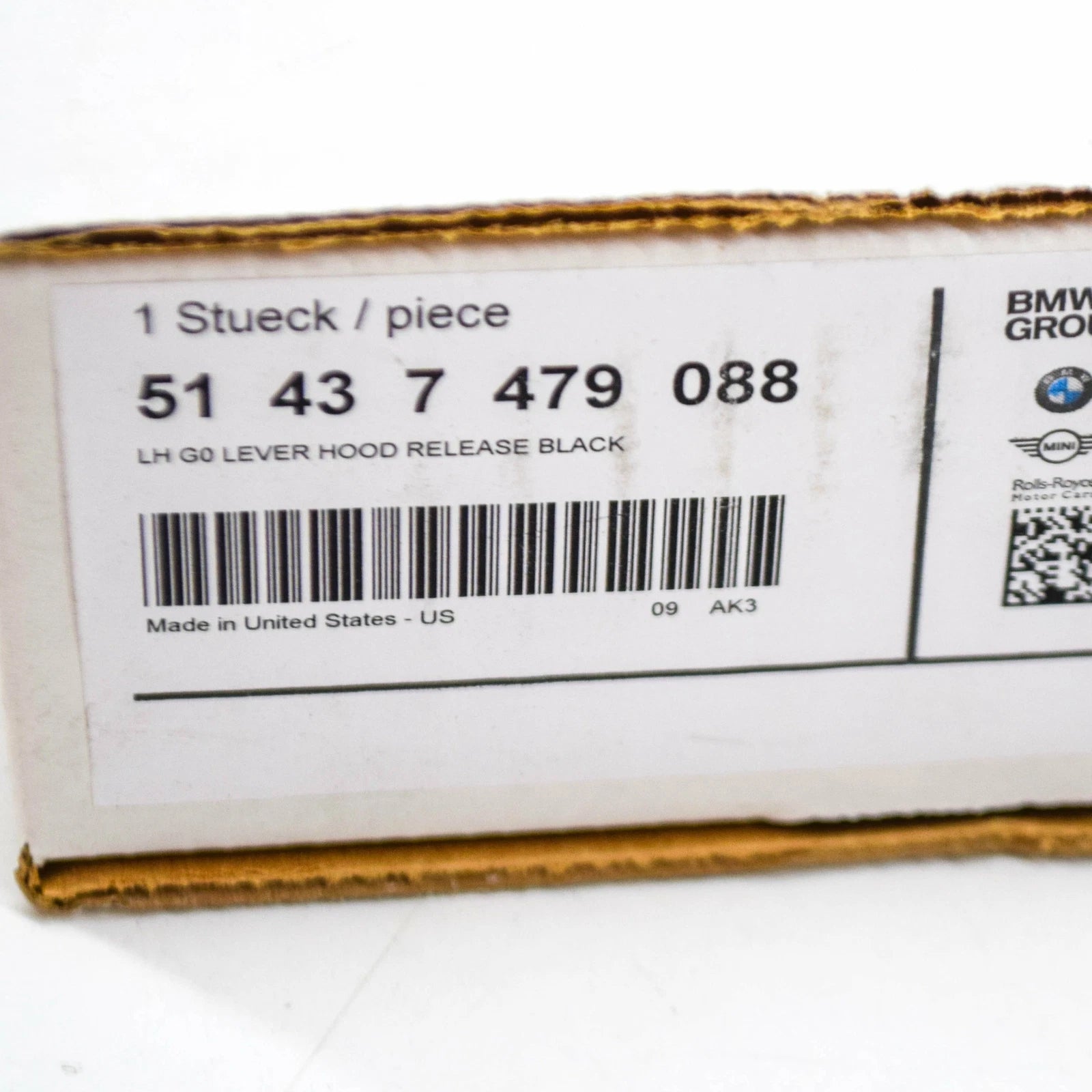 NEW BMW X5 G05 FRONT BONNET HOOD RELEASE HANDLE 51437479088 LHD ORIGINAL