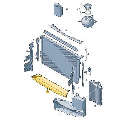 NEW VOLKSWAGEN TIGUAN AD1 RADIATOR LOWER COVER 5NA121341F