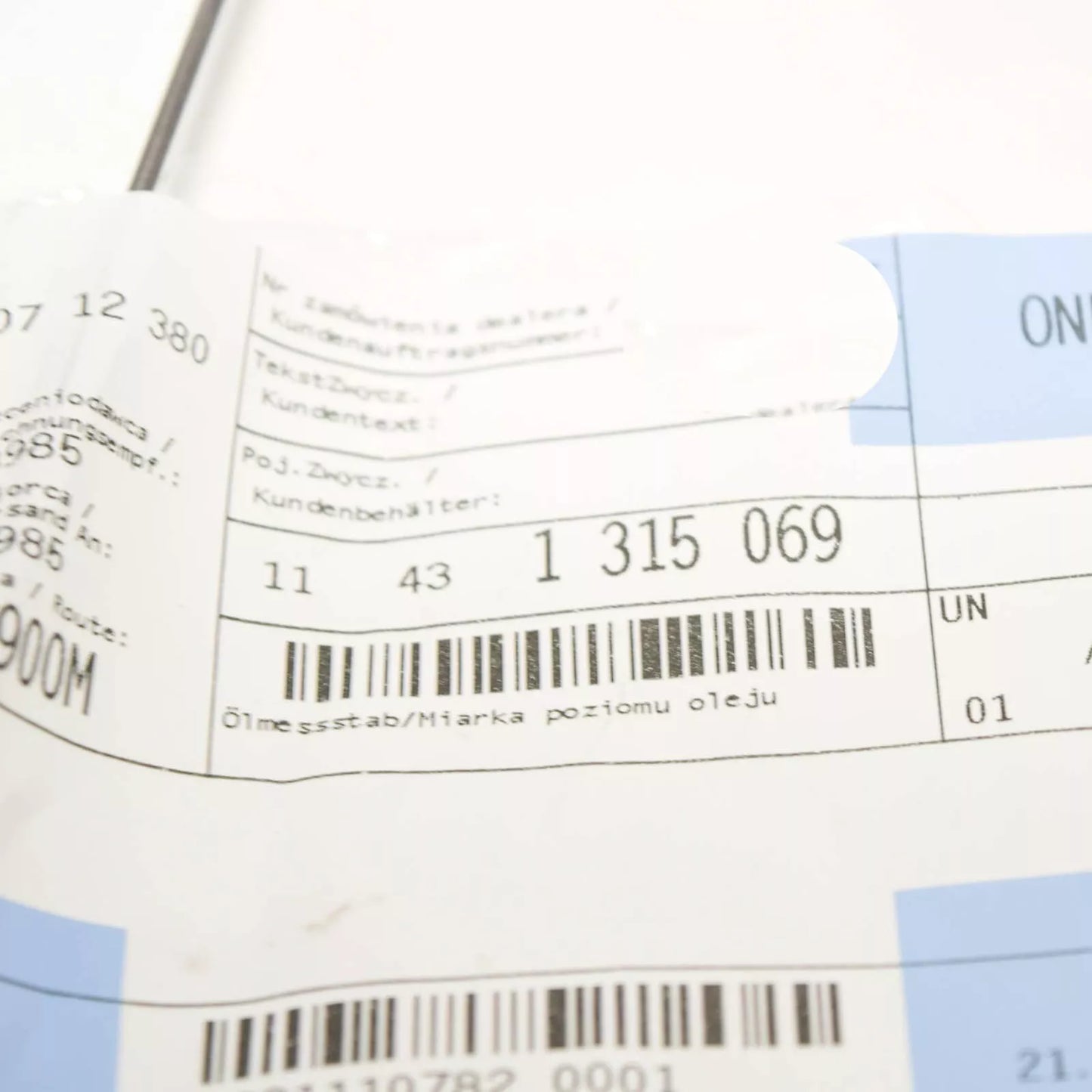 NEW BMW 5 E34 OIL LEVEL DIPSTICK 11431315069 1315069 ORIGINAL