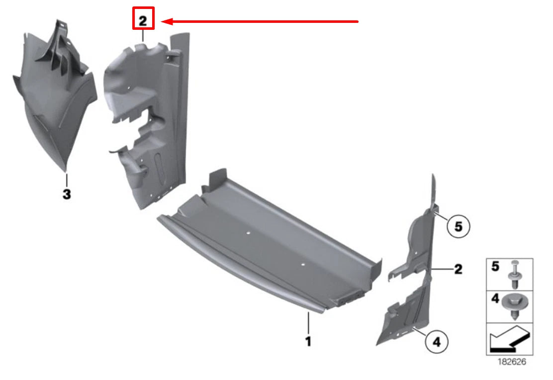 NEW BMW Z4 ROADSTER E89 LEFT LATERAL AIR DUCT 51747903729 7903729 ORIGINAL
