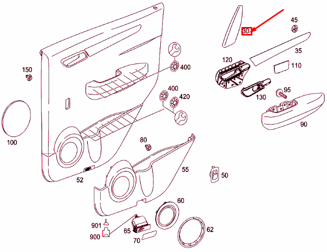 NEW MB A W169 REAR RIGHT WINDOW PILLAR BASE PLATE A16973002117H52 ORIGINAL