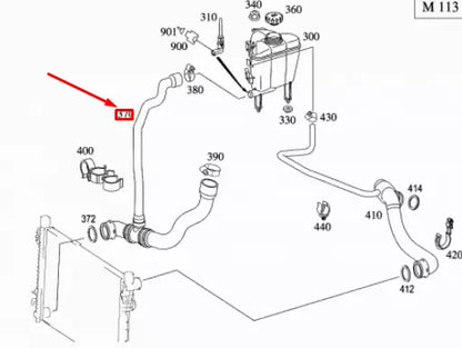 NEW MERCEDES-BENZ SLK R171 AMG RADIATOR BOTTOM HOSE A1715010682 ORIGINAL