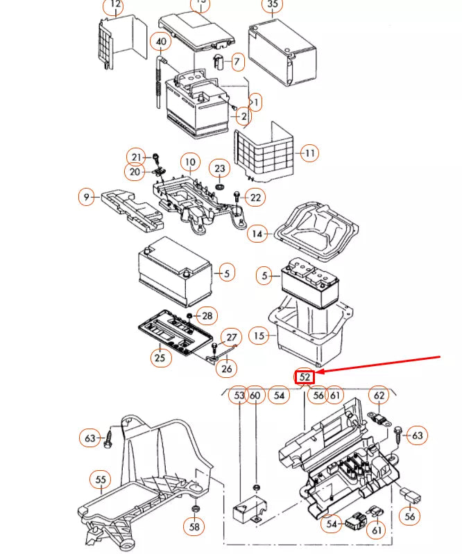 NEW VOLKSWAGEN PASSAT B6 MAIN FUSE SOCKET 3C0937548 ORIGINAL